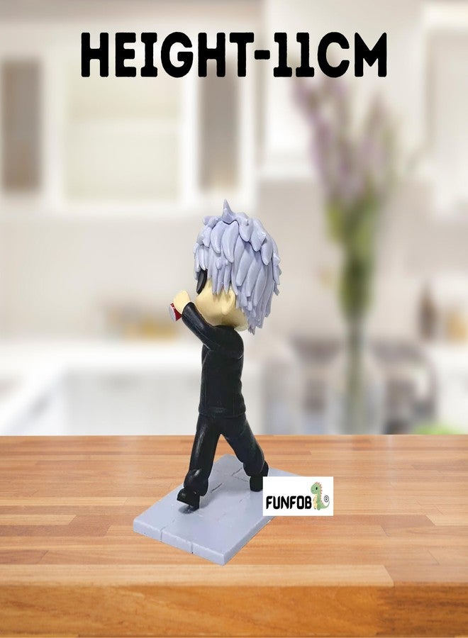 FUNFOB Jujutsu Kaisen Gojo Action Figure Height-11cm Collectible for Anime Fans Gojo Figurine PVC Multicolour | Go-jo Drinking Mini - Image 4